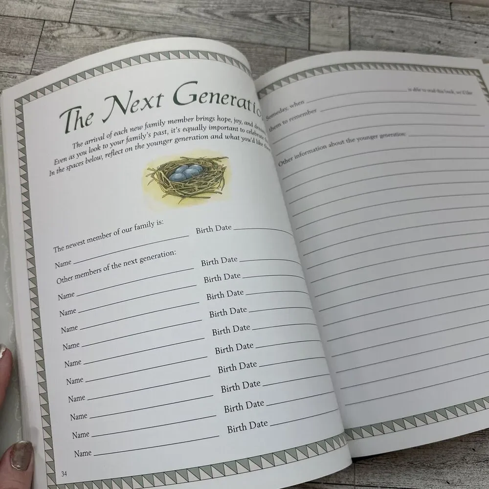 Our Family Tree A Keepsake Book Genealogy History Memory Record Book New Seasons